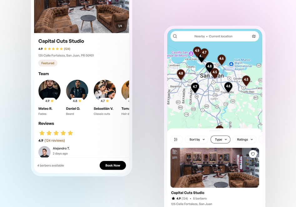 LaBarbería Client Features